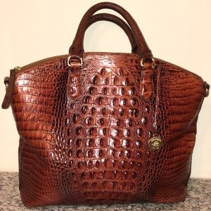 LARGE DUXBURY SATCHEL PECAN MELBOURNE